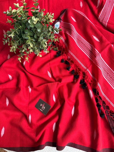 Bhutta weaving mul cotton saree
