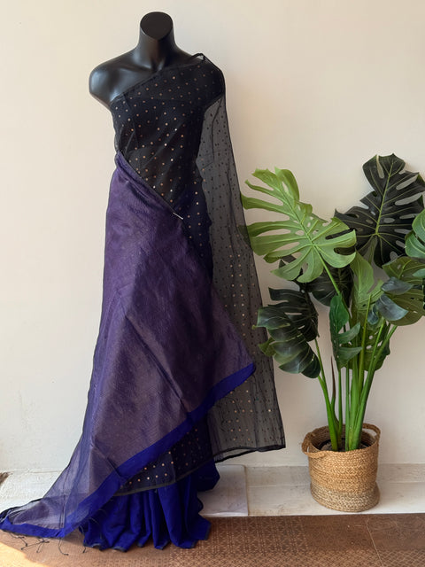 Sequins work organza saree