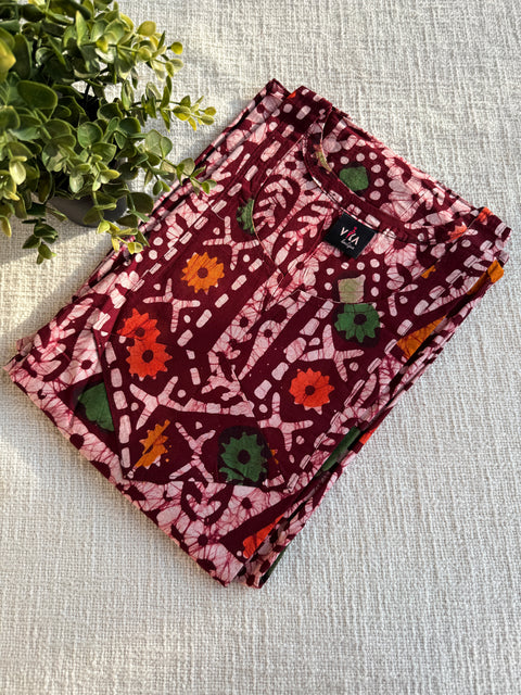 L size printed Batik cotton Nighty