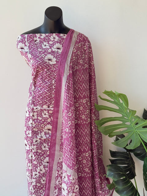 Printed cotton salwar material