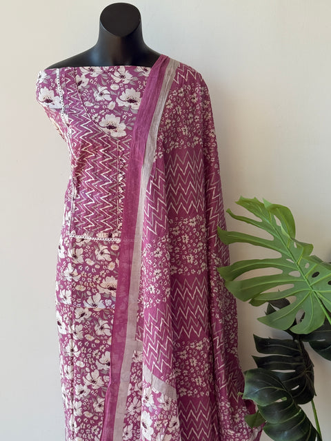 Printed cotton salwar material