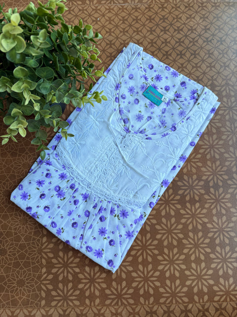 XL printed poly cotton nighty
