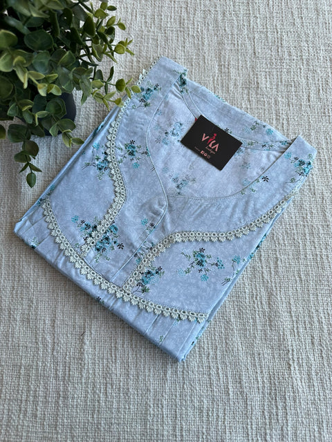 L size printed cotton nighty