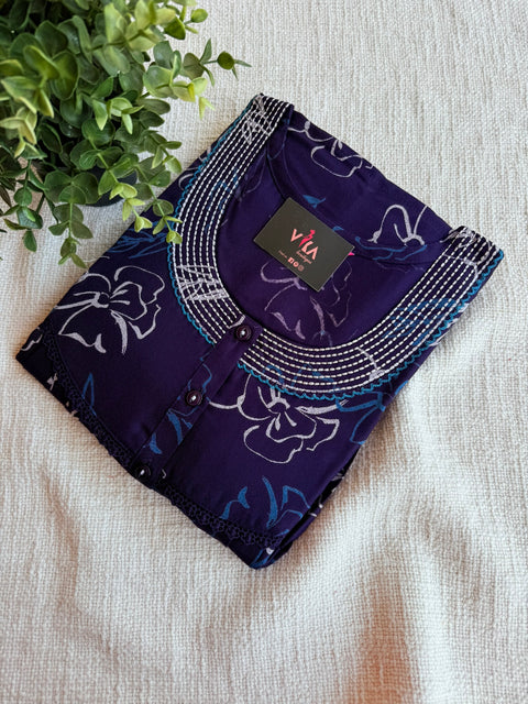 3XL Size Printed alpine nighty