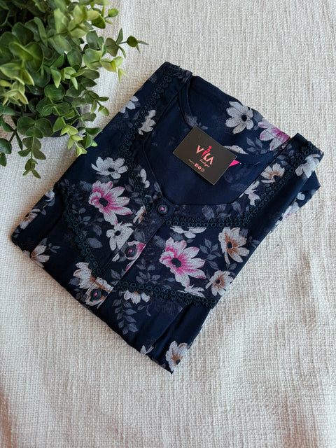 3XL Size Printed alpine nighty