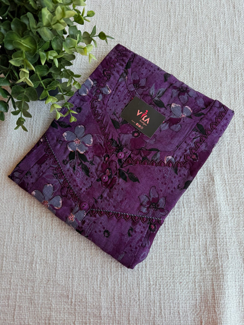 3XL Size printed poly cotton nighty