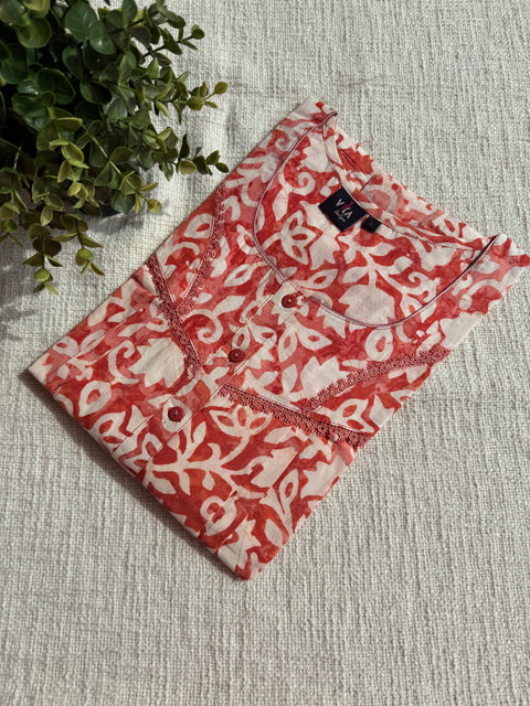 L size printed Batik cotton Nighty