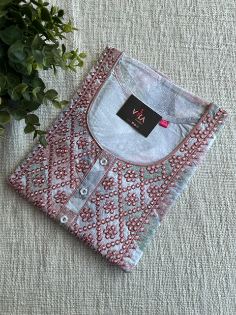 XL size printed cotton nighty
