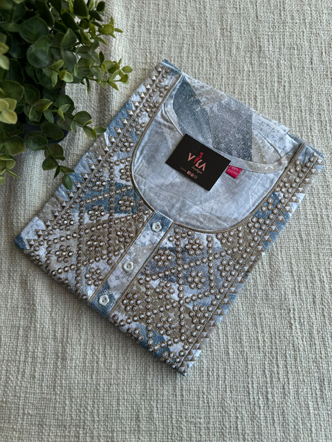XL size printed cotton nighty