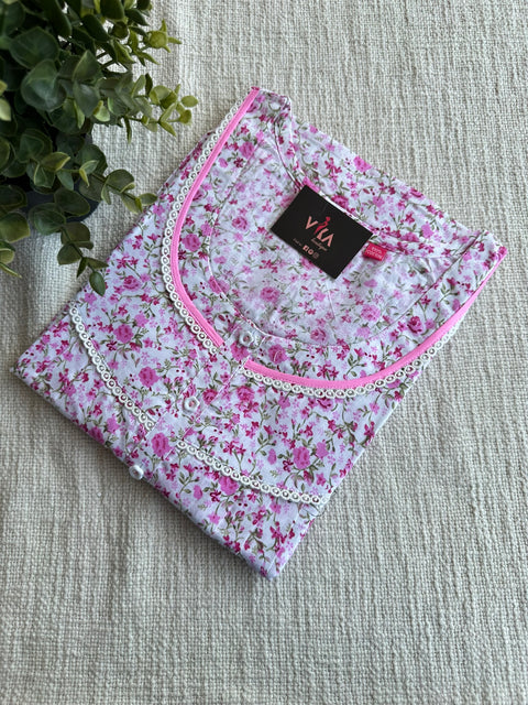 XL size printed cotton nighty