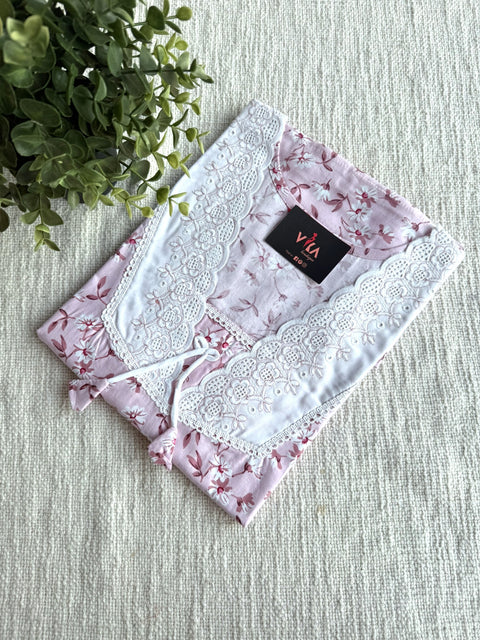 L size printed cotton nighty