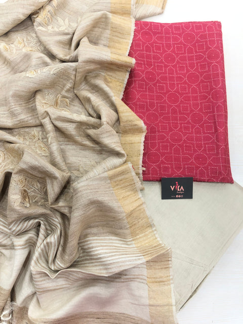 Pure Tussar silk salwar material