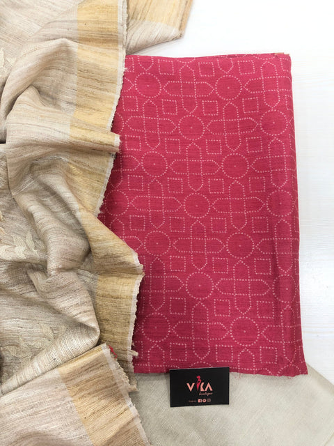 Pure Tussar silk salwar material