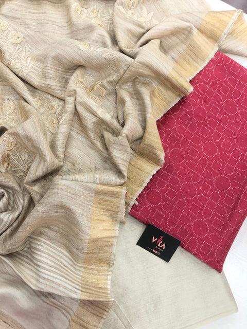 Pure Tussar silk salwar material