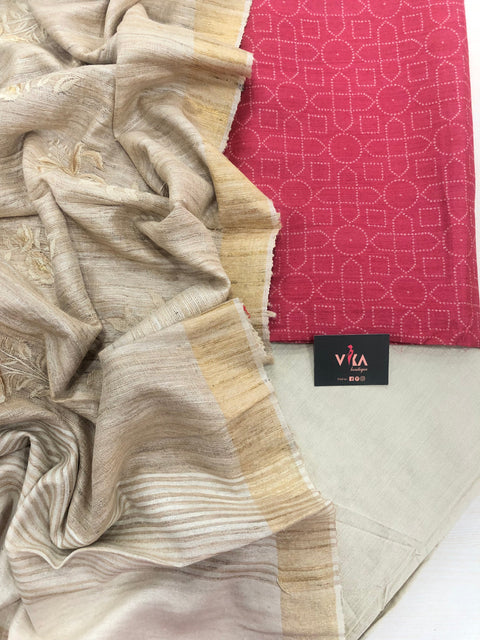 Pure Tussar silk salwar material