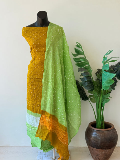 Bhandhej cotton salwar material