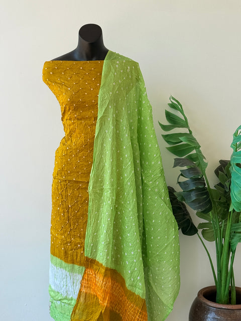 Bhandhej cotton salwar material