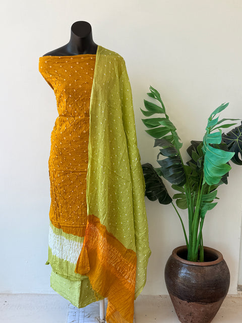 Bhandhej cotton salwar material