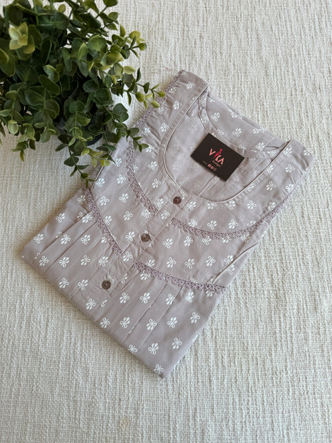 L and XL size printed cotton Nighty