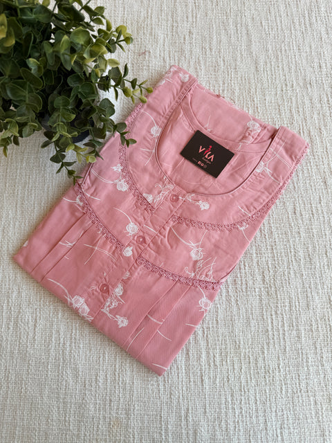 L and XL size printed cotton Nighty