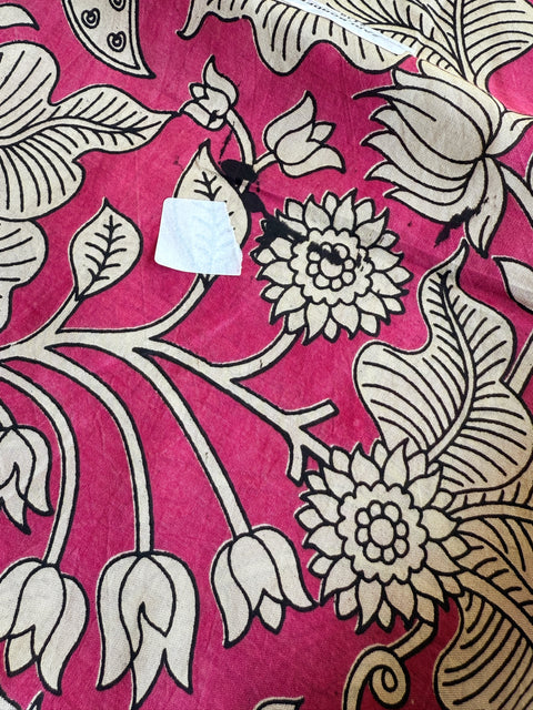Damaged Kalamkari printed silk dupatta