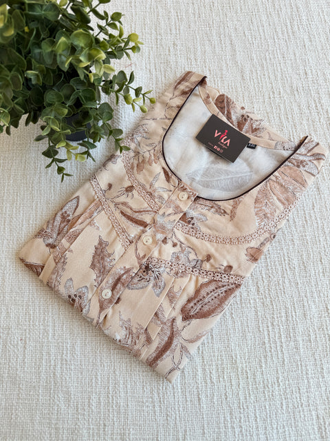 XXL size printed Alpine nighty