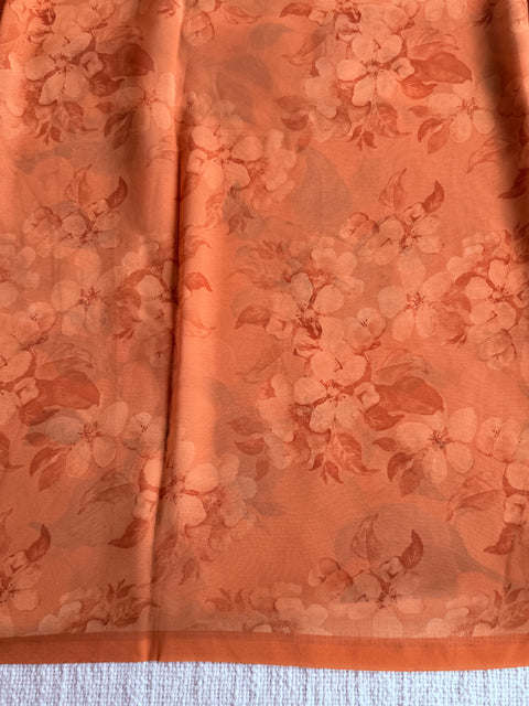 Floral printed georgette saree