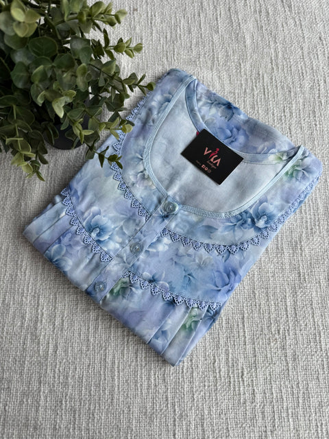L Size Digital Printed alpine nighty