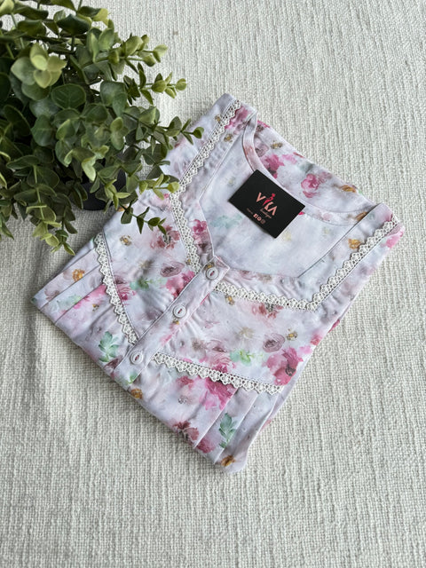 L Size Digital Printed alpine nighty