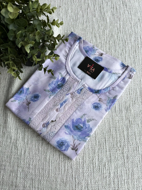 L Size Digital Printed alpine nighty