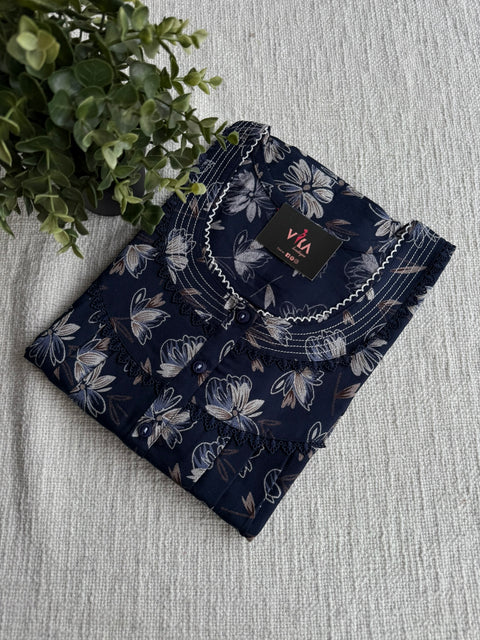 L Size Printed alpine nighty