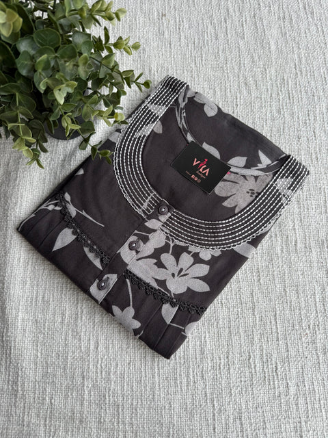 L Size Printed alpine nighty