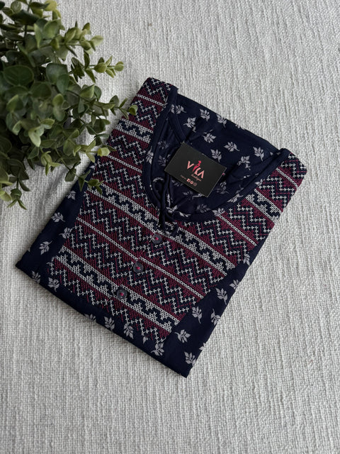 L Size Printed alpine nighty