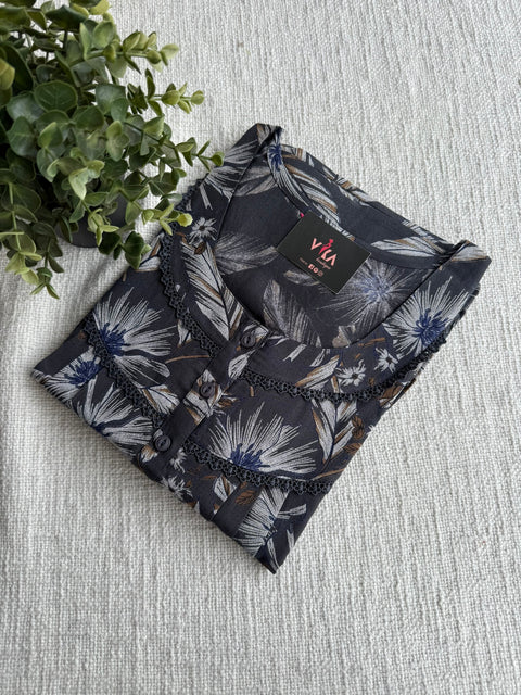 L Size Printed alpine nighty