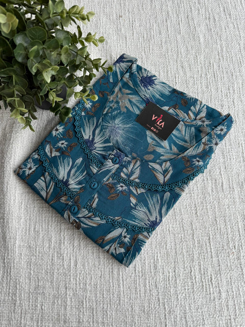 L Size Printed alpine nighty