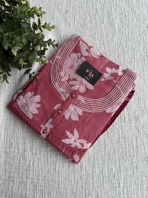 XXL Size Printed alpine nighty