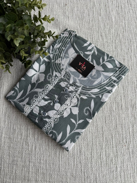 XXL Size Printed alpine nighty