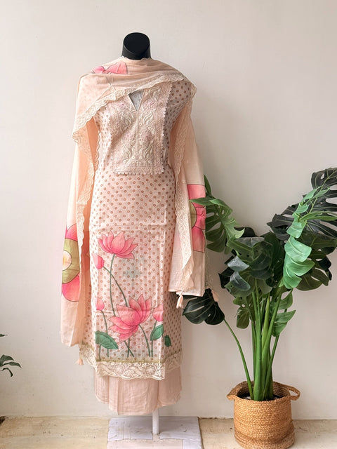 Pichwai printed muslin salwar suit material