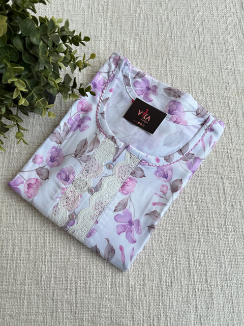 L size Digital printed Alpine nighty