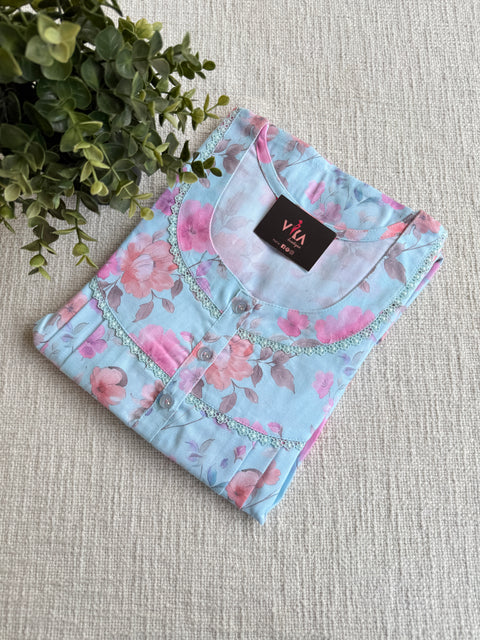 L size Digital printed Alpine nighty