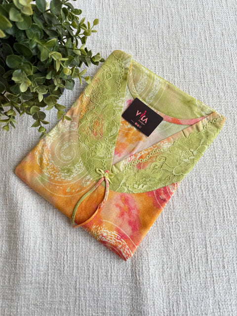 L size Digital printed Alpine nighty
