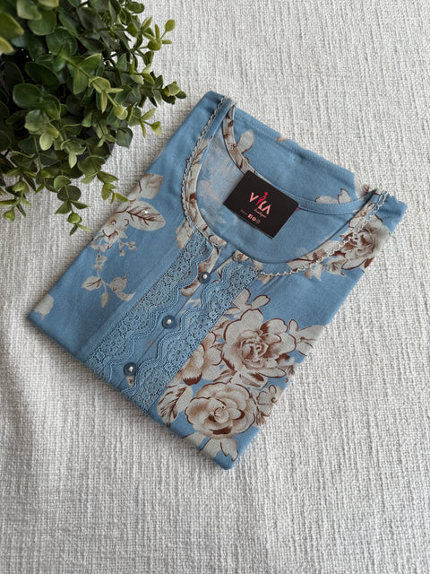 L size printed Alpine nighty