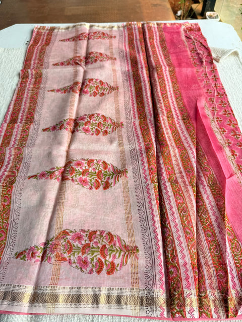Maheswari border chanderi saree