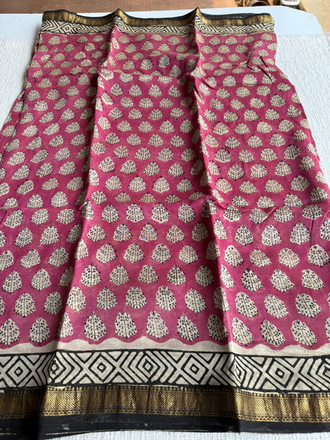 Maheswari border chanderi saree