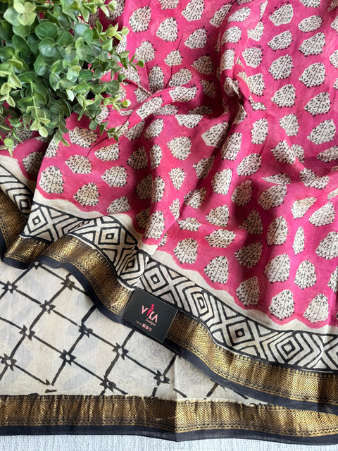 Maheswari border chanderi saree