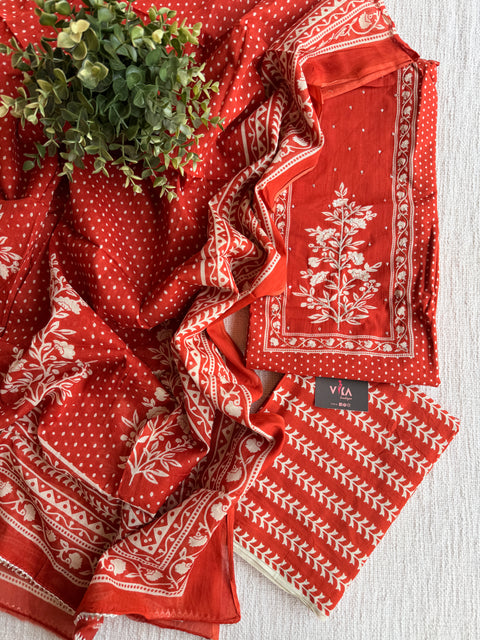 Printed cotton suit material