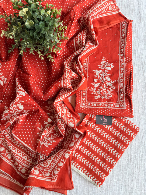 Printed cotton suit material