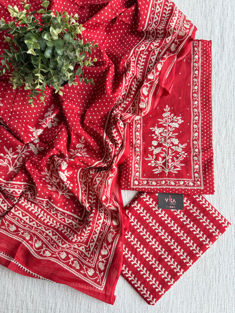 Printed cotton suit material