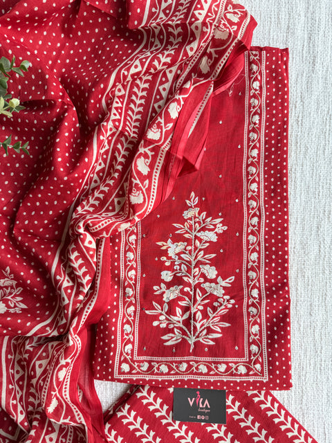 Printed cotton suit material