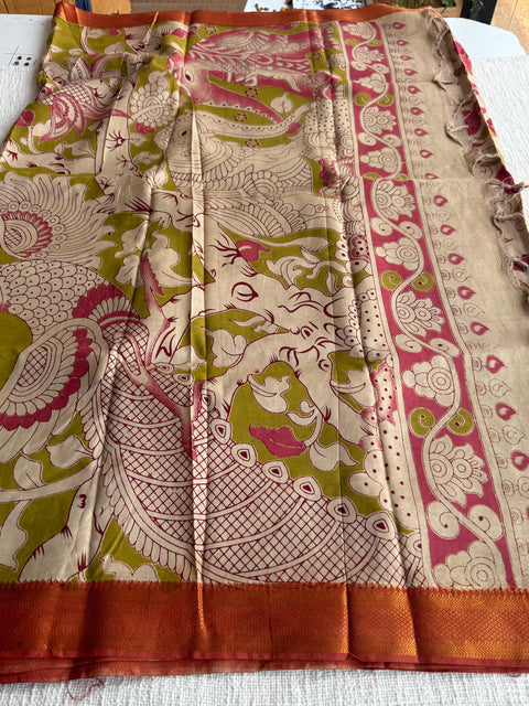 Kalamkari chennuri silk Saree